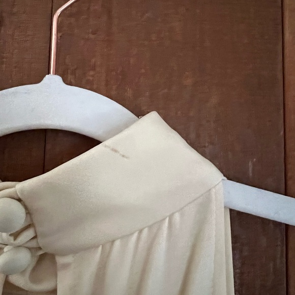 Incredible Vintage 70s Handmade Chevron Maxi Dress Gown - Picture 6 of 9